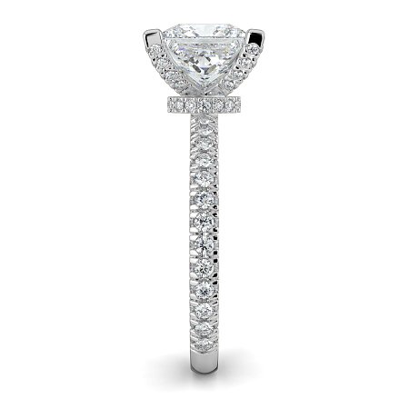 Tulip with Diamond Crown and Claw Set Diamond on Band