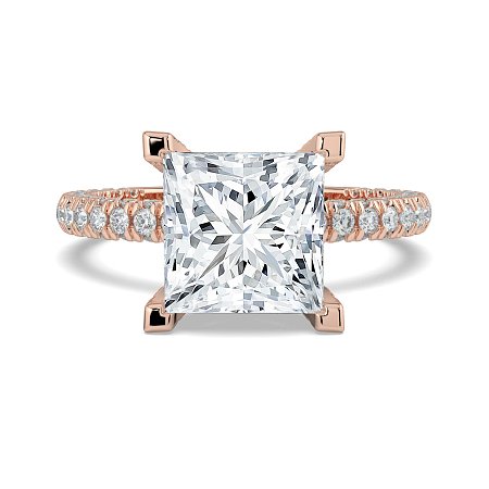 Tulip with Diamond Crown and Claw Set Diamond on Band