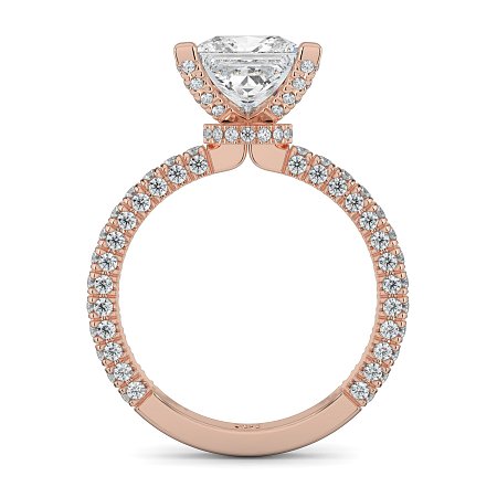 Tulip with Diamond Crown and Claw Set Diamond on Band