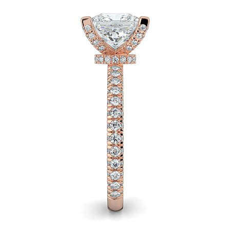 Tulip with Diamond Crown and Claw Set Diamond on Band