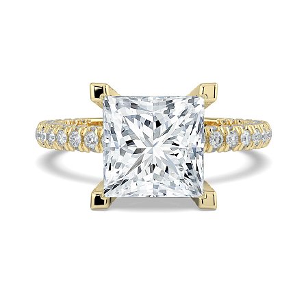 Tulip with Diamond Crown and Claw Set Diamond on Band