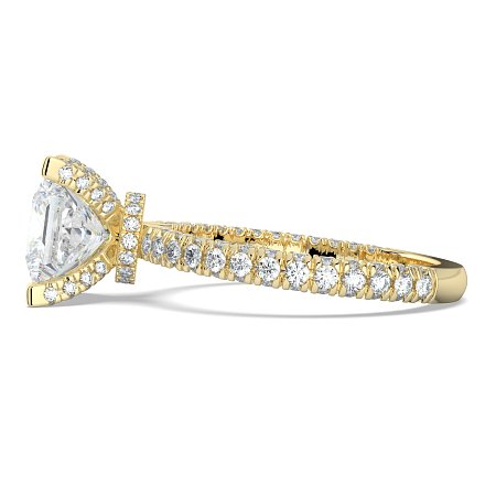 Tulip with Diamond Crown and Claw Set Diamond on Band