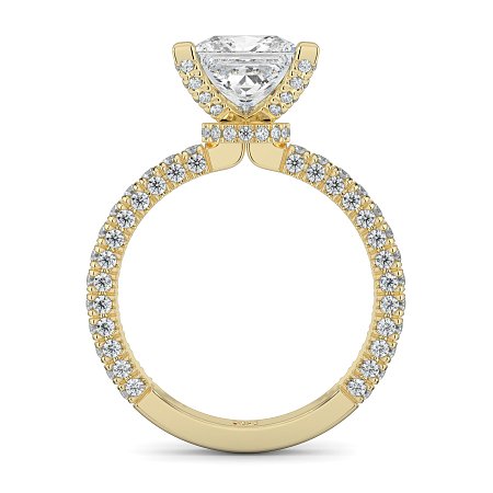 Tulip with Diamond Crown and Claw Set Diamond on Band