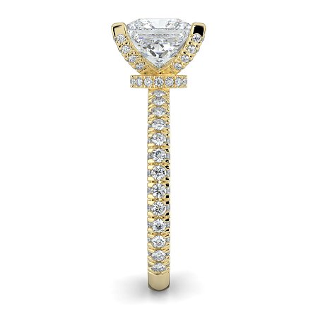 Tulip with Diamond Crown and Claw Set Diamond on Band