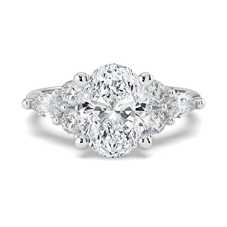 Cluster with Round and Marquise Side Stones