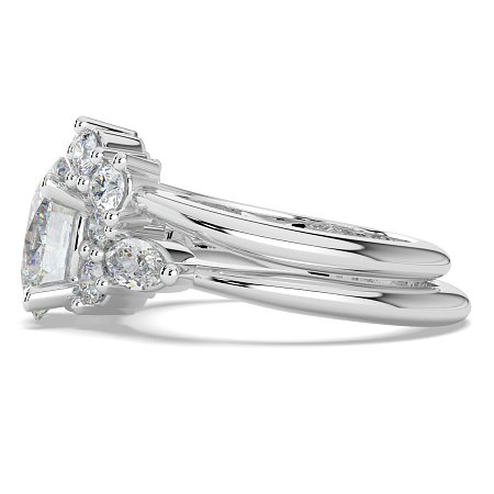 Cluster with Round and Marquise Side Stones
