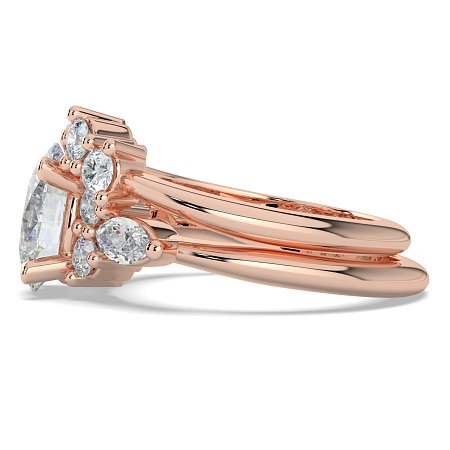 Cluster with Round and Marquise Side Stones