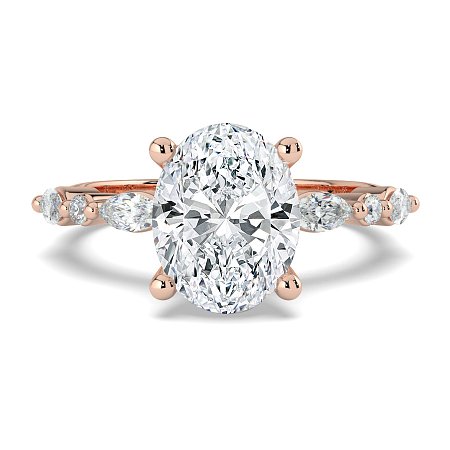 Cluster with Round and Marquise Side Stones