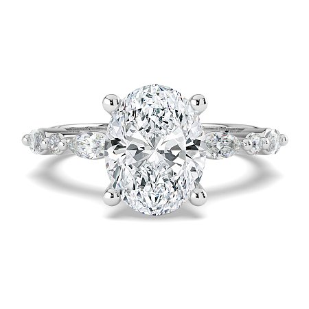 Cluster with Round and Marquise Side Stones