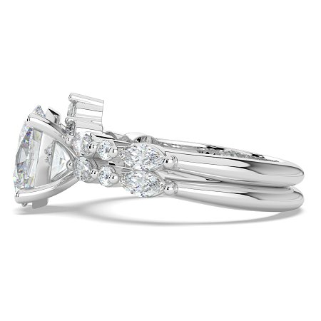 Cluster with Round and Marquise Side Stones