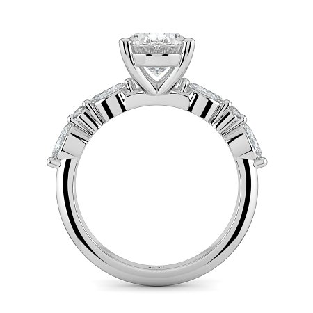 Cluster with Round and Marquise Side Stones
