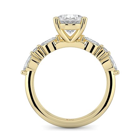 Cluster with Round and Marquise Side Stones