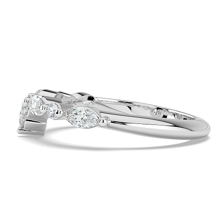 Cluster Pointy Lab-Grown Diamond Wedding Ring 0.10cts Total Weight