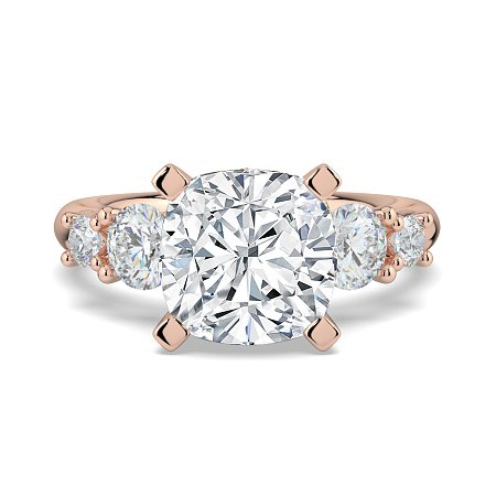 Cara Side Stones with 4 Accent Diamonds