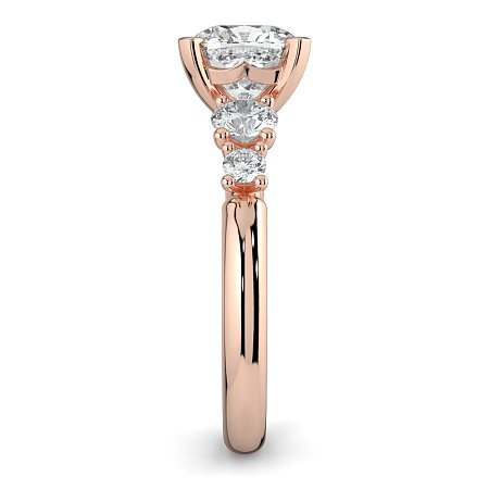 Cara Side Stones with 4 Accent Diamonds