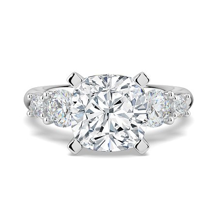 Cara Side Stones with 4 Accent Diamonds