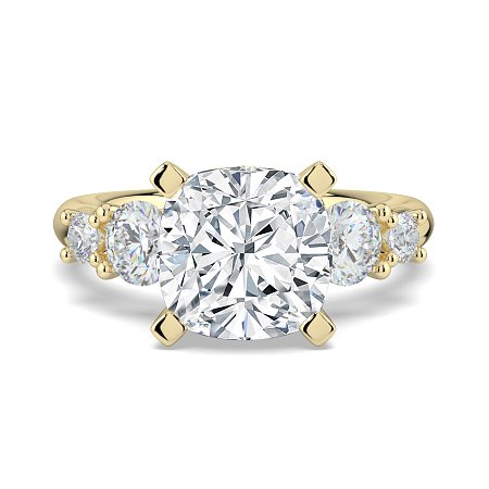 Cara Side Stones with 4 Accent Diamonds