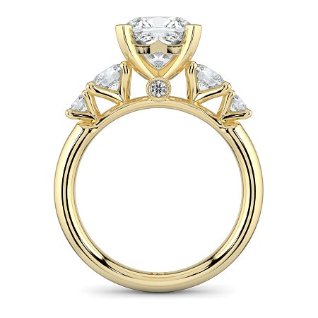 Cara Side Stones with 4 Accent Diamonds