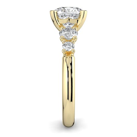 Cara Side Stones with 4 Accent Diamonds