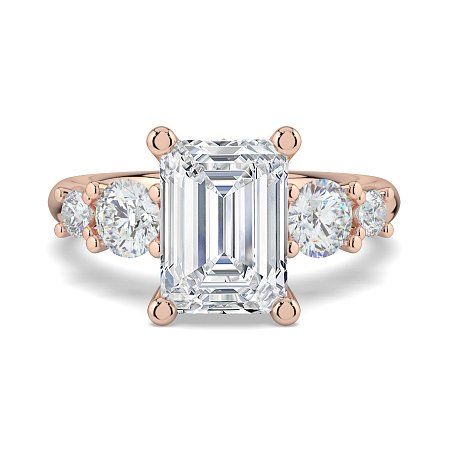 Cara Side Stones with 4 Accent Diamonds
