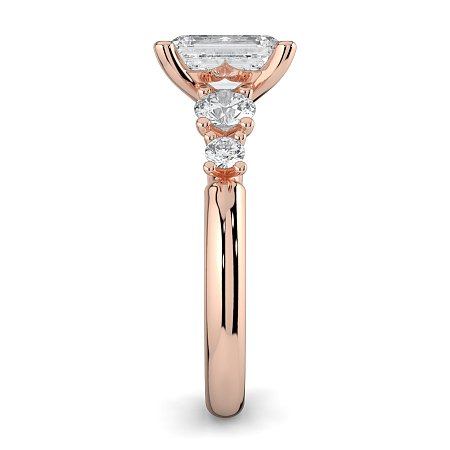 Cara Side Stones with 4 Accent Diamonds