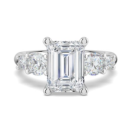 Cara Side Stones with 4 Accent Diamonds