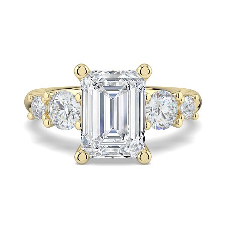 Cara Side Stones with 4 Accent Diamonds