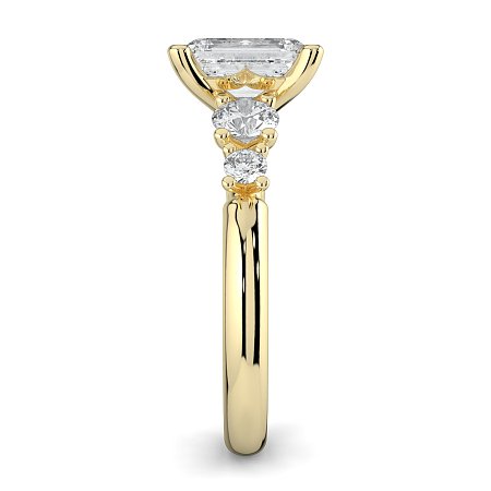 Cara Side Stones with 4 Accent Diamonds