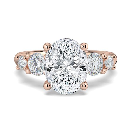 Cara Side Stones with 4 Accent Diamonds