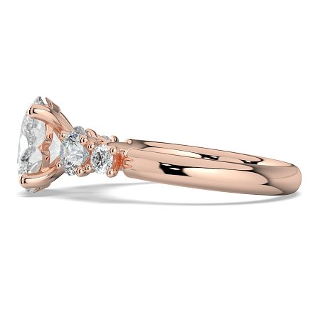 Cara Side Stones with 4 Accent Diamonds