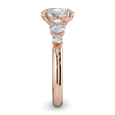 Cara Side Stones with 4 Accent Diamonds