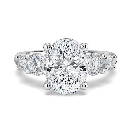 Cara Side Stones with 4 Accent Diamonds