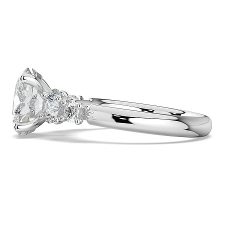 Cara Side Stones with 4 Accent Diamonds