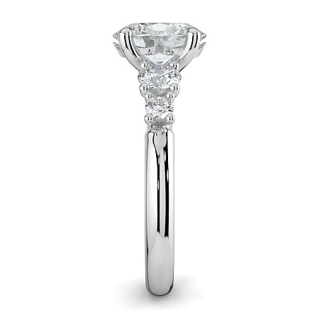 Cara Side Stones with 4 Accent Diamonds