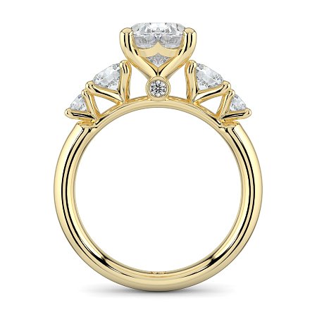 Cara Side Stones with 4 Accent Diamonds