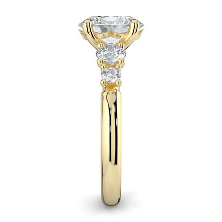 Cara Side Stones with 4 Accent Diamonds