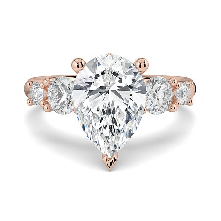 Cara Side Stones with 4 Accent Diamonds