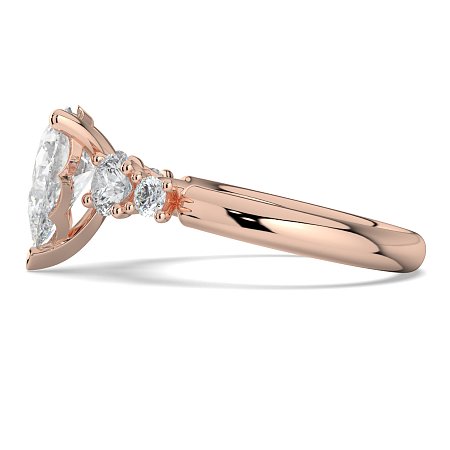 Cara Side Stones with 4 Accent Diamonds
