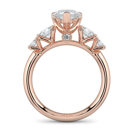 Cara Side Stones with 4 Accent Diamonds