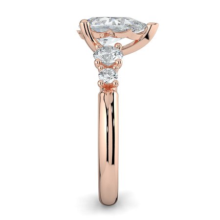 Cara Side Stones with 4 Accent Diamonds