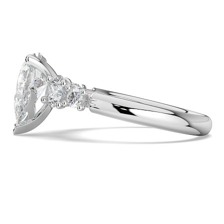 Cara Side Stones with 4 Accent Diamonds