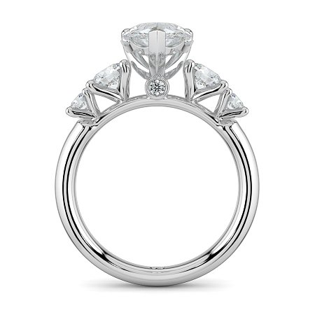 Cara Side Stones with 4 Accent Diamonds