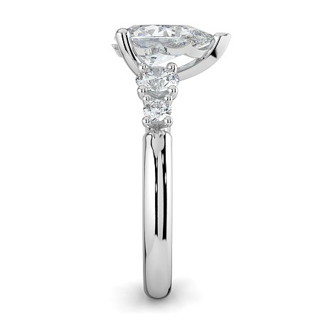 Cara Side Stones with 4 Accent Diamonds