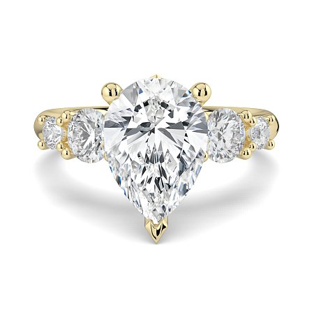 Cara Side Stones with 4 Accent Diamonds