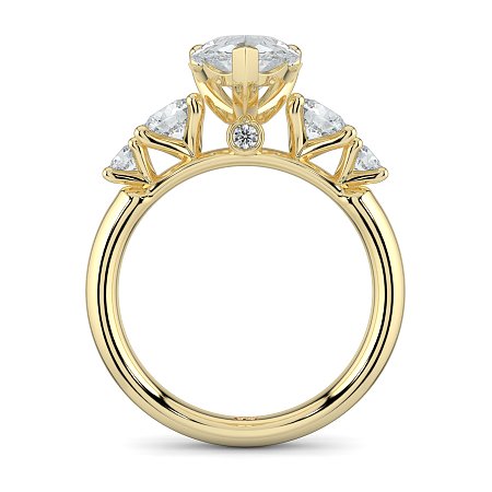 Cara Side Stones with 4 Accent Diamonds