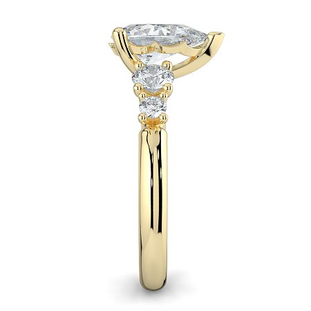 Cara Side Stones with 4 Accent Diamonds