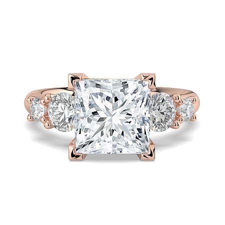 Cara Side Stones with 4 Accent Diamonds