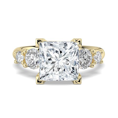 Cara Side Stones with 4 Accent Diamonds