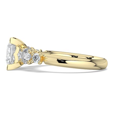 Cara Side Stones with 4 Accent Diamonds