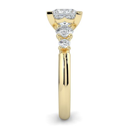 Cara Side Stones with 4 Accent Diamonds